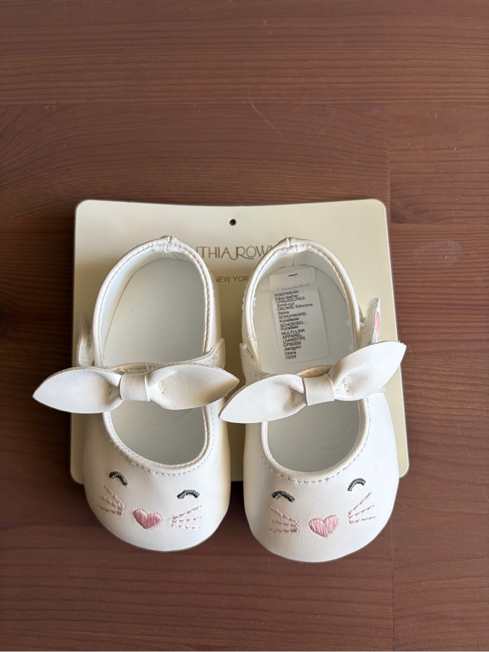 White Baby Girl Bow Mary Jane Shoes